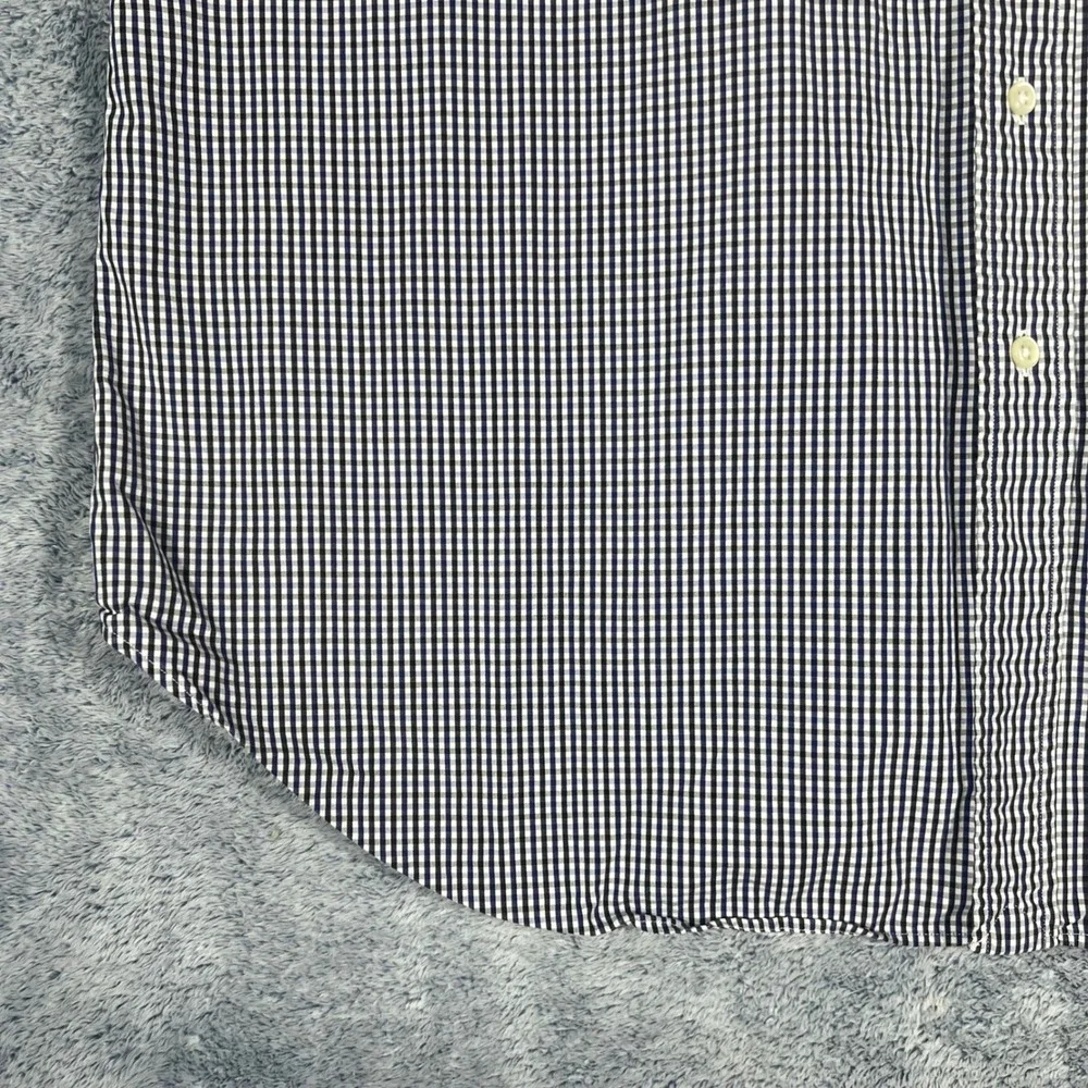 Polo Ralph Lauren Philip‎ Sport Mens XXL Gingham Check Short Sleeve Shirt Navy